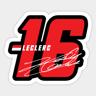 Charles Leclerc 16 Signature Number Sticker